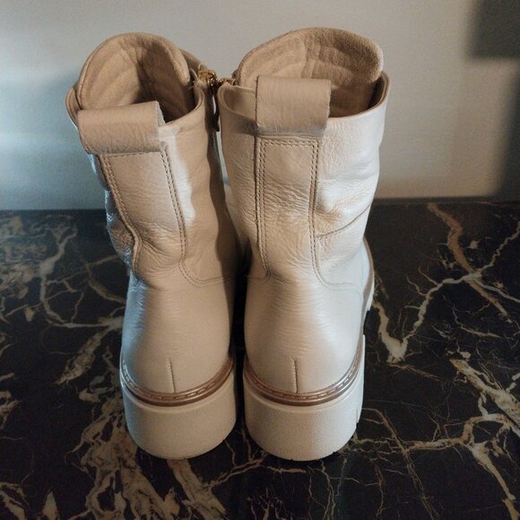 Ara Deon Women's Lug Sole Front & Zip Boot - Cream 09 - Picture 5 of 12